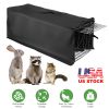 31x12x11” Heavy Duty Folding Live Animal Trap Cage With Waterproof Cover Humane Easy To Catch And Release Trap For Stray Cats Raccoons Squirrel Skunk