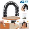 Cat Arch Self Groomer Cat Massaging Brush Scratching Pads Toys W/ Catnip For Controlling Shedding Healthy Fur Claws