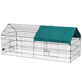 73" Small Animal Playpen with Roof for Rabbits, Chicken, Chinchillas