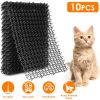10Pcs Cat Spike Mat with Spikes 15.8x11.8in Cat Repellent Mats Spike Deterrent Stopper Mat for Pet Cats Dogs 13x1ft Area