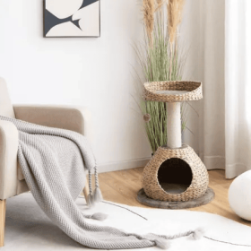 28 Inches  Hand-Made Cat Tree Tower with Jump Platform