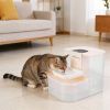 Smart Pet Water Fountain Automatic Cat Water Dispenser 4.5L Cordless Rechargeable Dog Water Fountain Self-Refill with 3 Adjustable Volume 3 Time Inter