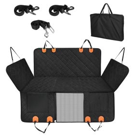 1Pc Dog Car Seat Cover For Back Seat Waterproof Oxford Cloth Seat Cover Hammock Non-Slip Scratchproof Back Seat Extender With Side Flap Mesh Window St