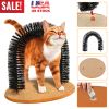 Cat Arch Self Groomer Cat Massaging Brush Scratching Pads Toys W/ Catnip For Controlling Shedding Healthy Fur Claws
