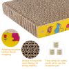 3Pcs Cat Scratcher Pads Scratcher Cardboard Straight Shaped Reversible Cat Scratching Pad w/ Catnip