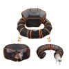 2 In 1 Foldable Pet Play Tent with Tunnel Pet Cage Tent Pet Enclosures Playground Indoor Outdoor with Carry Bag for Dog Cat Rabbit