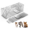 31x12x11” Heavy Duty Folding Live Animal Trap Cage Humane Easy To Catch And Release Trap For Stray Cats Raccoons Squirrel Skunk Groundhog Armadillo Ra