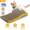 2Pcs Cat Scratcher Pads Scratcher Cardboard S-shaped Curve Cat Scratching Pad Durable Texture Design w/ Catnip
