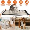 14.96x11.42in Cat Scratching Pad Small Cat Scratcher Natural Sisal Scratching Mat for Cat with 9 Screw Nails Protect Furniture Sofa Carpet