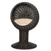27 Elevated Cat Bed Rotatable Egg Chair Pod Thick Cushion Natural Mat Grass Woven Coffee