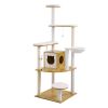 Large Cat Tree 68.9" Tall Cat Tower Multi-level Cat Condo Indoor Play House