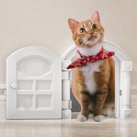 Cat Door Interior Door; No Noise Interior cat Door;  Indoor cat Door; cat Hole Door for Cats Up to 20 lbs; No-Flap Cat Door - Suitable for Any Door -