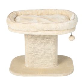 Modern Cat Tree Tower with Large Plush Perch and Sisal Scratching Plate