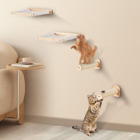 VEVOR Wall Mounted Cat Shelves, Cat Wall Shelves and Perches with Jumping Posts & Hammocks, Cat Furniture Set up to 40 lbs