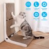 Indoor L Shaped Cat Scratcher with Cat Interactive Toy Cardboard 23.62in High Lounge Bed Furniture Protector Cat Kitten Scratching Pad