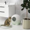 PawHut Hooded Cat Litter Box Covered Scoop Leaking Sand Pedal Top Handle Light Green