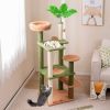 Multilevel Cat Tree with Scratching Posts and Rope Plush Perch Toy Bed