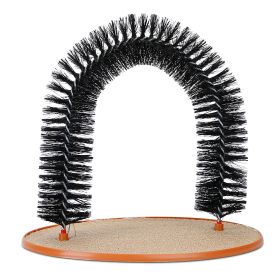 Cat Arch Self Groomer Cat Massaging Brush Scratching Pads Toys W/ Catnip For Controlling Shedding Healthy Fur Claws