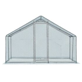 10 X 10 Ft Large Metal Chicken Coop, Walk-in Poultry Cage Chicken Hen Run House With Waterproof Cover, Rabbits Cats Dogs Farm Pen For Outdoor Backyard