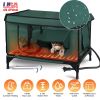 Waterproof Heated Cat Houseõtdoor Weatherproof Insulated Kitty Shelter Feral Cat Heating Bed with Heating Pad Anti-Chew Cord 2 Doors 3 Windows for I