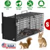 26in Single Door Live Animal Cage Trap For Animals Under 5LBS Easy To Setup Humane Galvanized Iron Trap Cage For Small Cats Rabbits Squirrels Moles Ch