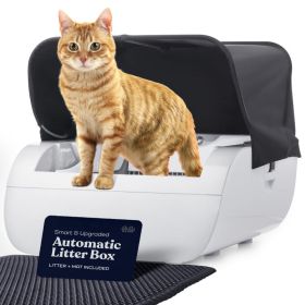 Smart Cat Litter Box (Option: Cream White)