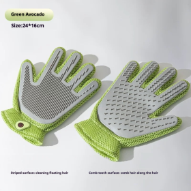 Cat Gloves, Cat Hair Removal Tools, Massage Combs, Special Dog Hair Removal Brushes, Cat Combs, Pet Cat Brushes (Color: Green)