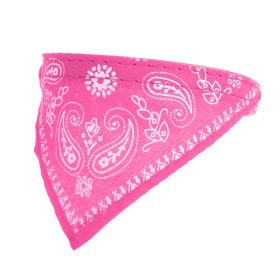 Adjustable Bandana Leather Pet Collar Triangle Scarf (Option: DogBandanaCollarPinkSGPCT1298)