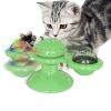 Windmill Cat Toy Turntable Interactive Teasing Pet Toy Wall Mount Turning Tickle Scratch Hair Brushát Toy with Catnip Light Ball