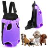 Dog Carrier Backpack Legs Out Front Pet Backpack Carrier Travel Bag Adjustable Shoulder Straps for Hiking Camping Shopping Biking