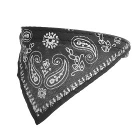 Adjustable Bandana Leather Pet Collar Triangle Scarf (Option: DogBandanaCollarBlackSGPCT1298)