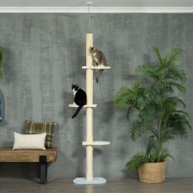 Floor To Ceiling Cat Tree (Option: Yellow-410x160x535 mm)