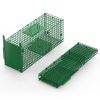 26in Single Door Live Animal Cage Trap For Animals Under 5LBS Easy To Setup Humane Galvanized Iron Trap Cage For Small Cats Rabbits Squirrels Moles Ch