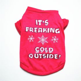 Breathable cool cotton vest for dogs in summer (Option: Rose Red-M)