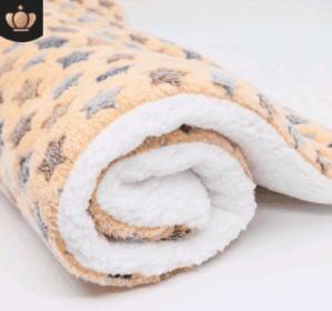 Cute Cat Blankets Dog Pet Mat (Option: Beige starry sky-S50x30)
