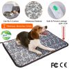 Pet Heating Pad Dog Cat Electric Heating Mat Waterproof Adjustable Warming Blanket with Chew Resistant Steel Cord Case