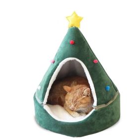 Christmas tree cat bed (Option: Star models-35X35X45cm)