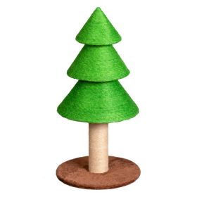 31.5in Christmas Tree Cat Scratcher, Cat Scratching Post For Indoor Cats, Large Sisal Cat Scratching Tree Cat Scratch Tower (Color: Grass Green)