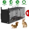 26in Single Door Live Animal Cage Trap For Animals Under 5LBS Easy To Setup Humane Galvanized Iron Trap Cage For Small Cats Rabbits Squirrels Moles Ch