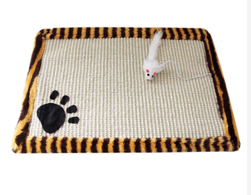 Cat claws mat cat scratch board (Option: Yellow stripe-45cm30cm)