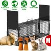 32in 2 Door Live Animal Cage Trap For Animals Under 12LBS Easy To Setup Humane Galvanized Iron Trap Cage For Rabbits Groundhogs Skunk Opossums Nutria