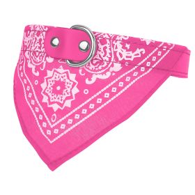Adjustable Bandana Leather Pet Collar Triangle Scarf (Option: DogBandanaCollarPinkMGPCT1298)