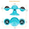 Windmill Cat Toy Turntable Interactive Teasing Pet Toy Wall Mount Turning Tickle Scratch Hair Brushát Toy with Catnip Light Ball
