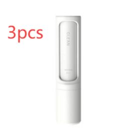 2-1 Reusable Pet Hair Remover Brush Lint Roller Portable Effective Self Cleaning Tool for Cat Dog Fur Hair Dust Removal Brush (Option: White3pcs)