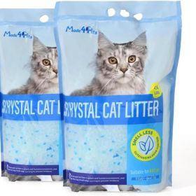 Crystal Cat Litter For Pets, No Caking, Odor Control, Light Weight, Low Dust, Easy To Use (Option: Unscented-4Pack)