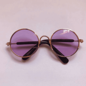Pet Cat Glasses Cat Sunglasses (Option: Gold purple-M)