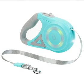 16FT Retractable Dog Leash Extendable Pet Leash Dog Walking Leash with Flashlight RGB Light 2 Rolls of Waste Bags Dispenser Fit for 66-110lbs (Option: DogLeashGreenGPCT4433)
