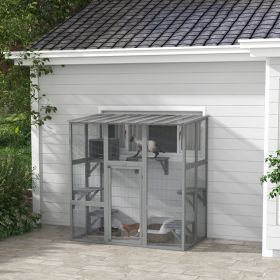 Catio Outdoor Cat Enclosure (Option: Gray-1230x800x185 mm)