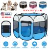 Portable Foldable Pet Tent Exercise Pen Kennel Removable Zipper Top and Bottom Water Resistant Indoor Outdoor Use For Dogs Cats Other Pets