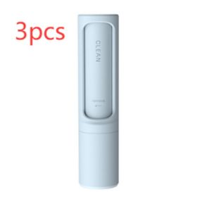 2-1 Reusable Pet Hair Remover Brush Lint Roller Portable Effective Self Cleaning Tool for Cat Dog Fur Hair Dust Removal Brush (Option: Blue3pcs)